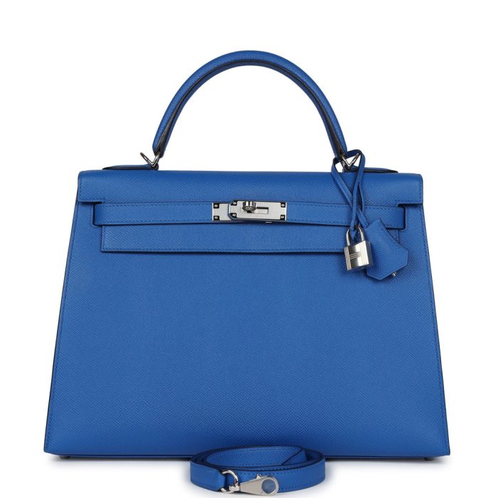 Handmade HKS 32 Bleu France Epsom Palladium Hardware