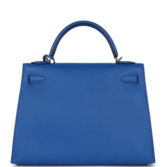 Handmade HKS 32 Bleu France Epsom Palladium Hardware - 图片 4