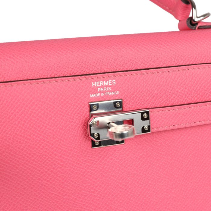 Handmade HKS 25 Rose Azalee Epsom Palladium Hardware - 图片 6