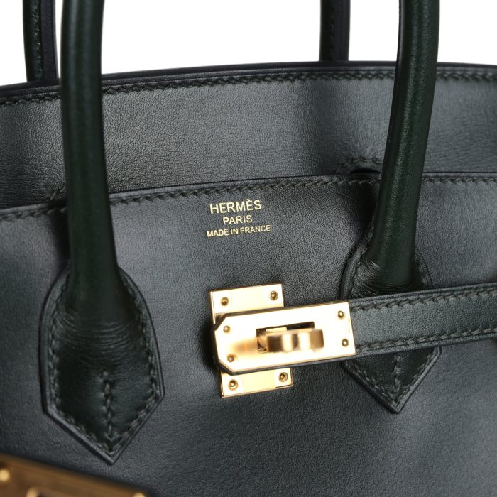 Hermes Birkin Sellier 25 Vert Fonce Box Gold Hardware - 图片 6