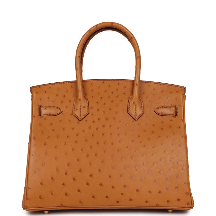 Handmade Bag HB 30 Gold Ostrich Gold Hardware：圖片 4
