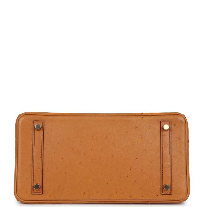 Handmade Bag HB 30 Gold Ostrich Gold Hardware：圖片 5