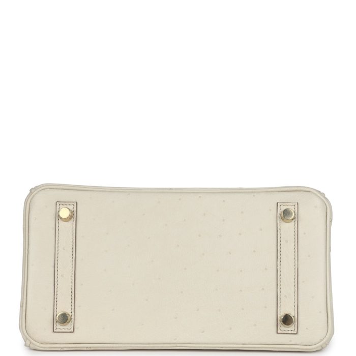 Handmade Bag HB 25 Beton Ostrich Gold Hardware - 图片 5