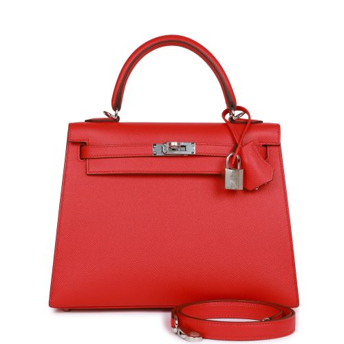 Handmade HKS 25 Rouge de Coeur Verso Epsom Palladium Hardware