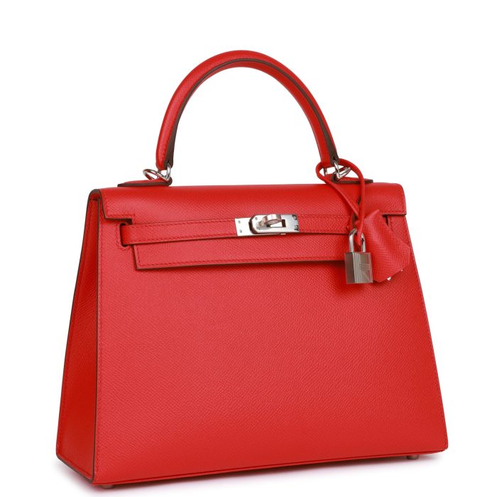 Handmade HKS 25 Rouge de Coeur Verso Epsom Palladium Hardware - 图片 2