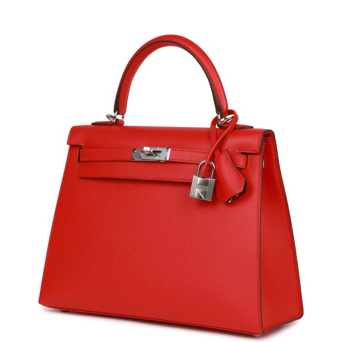 Handmade HKS 25 Rouge de Coeur Verso Epsom Palladium Hardware - 图片 5