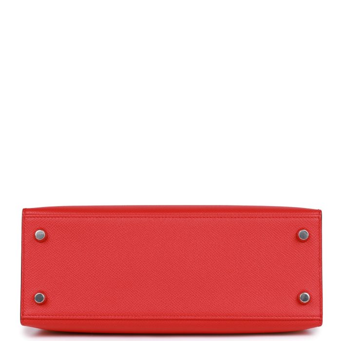 Handmade HKS 25 Rouge de Coeur Verso Epsom Palladium Hardware - 图片 6