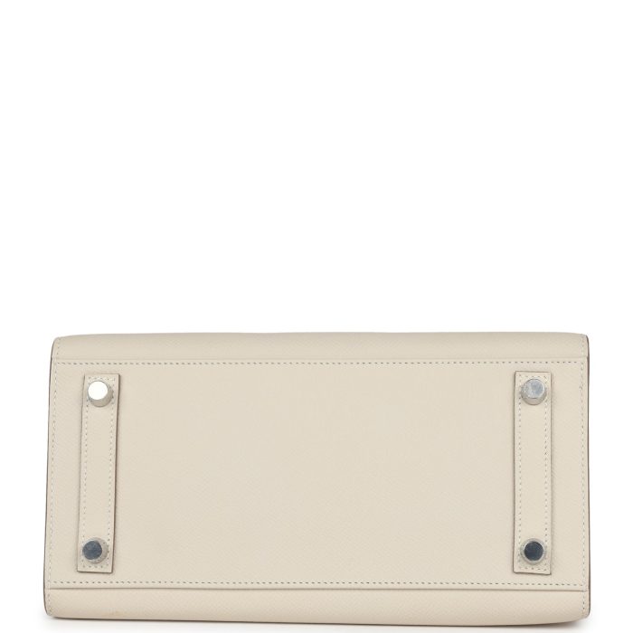 Handmade Bag HB Sellier 25 Craie Epsom Palladium Hardware - 图片 6