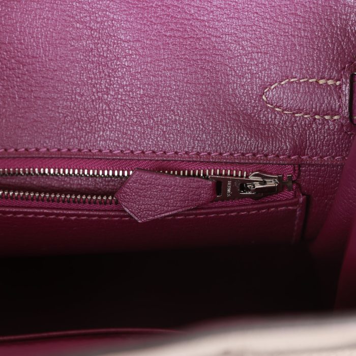 Handmade Bag HSOB(HSS) 25 Gris Asphalte and Anenome Togo Brushed Palladium Hardware - 图片 8