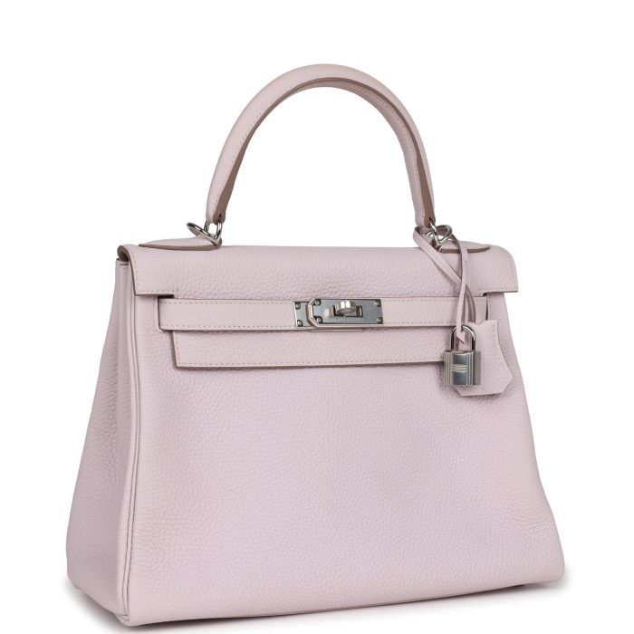 Handmade HKR 28 Mauve Pale Clemence Palladium Hardware - 图片 2