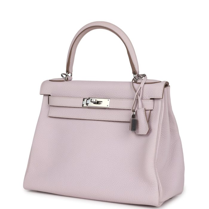 Handmade HKR 28 Mauve Pale Clemence Palladium Hardware - 图片 3