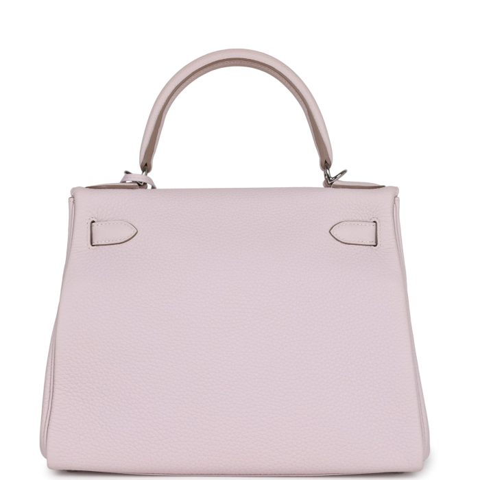 Handmade HKR 28 Mauve Pale Clemence Palladium Hardware - 图片 5