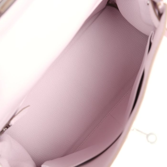 Handmade HKR 28 Mauve Pale Clemence Palladium Hardware - 图片 8