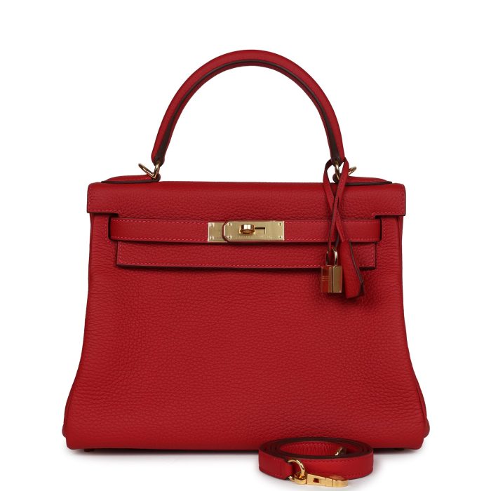 Handmade HKR 28 Vermillion Clemence Gold Hardware
