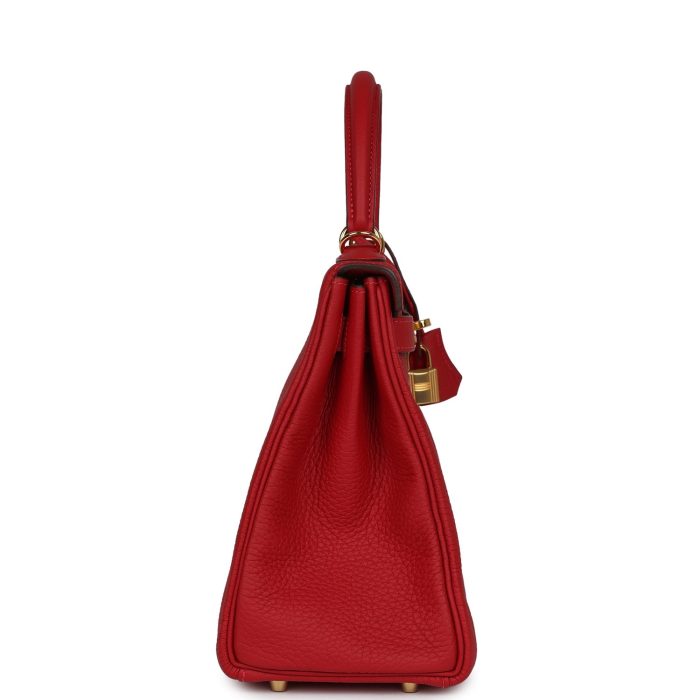 Handmade HKR 28 Vermillion Clemence Gold Hardware - 图片 4