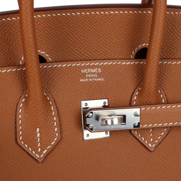 Handmade Bag HB Sellier 25 Gold Epsom Palladium Hardware - 图片 6