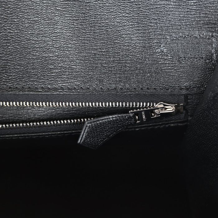 Handmade Bag HB Sellier 25 Black Matte Alligator Palladium Hardware - 图片 8