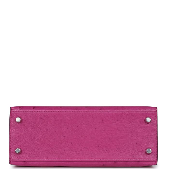 Handmade HKS 25 Rose Pourpre Ostrich Palladium Hardware - 图片 6