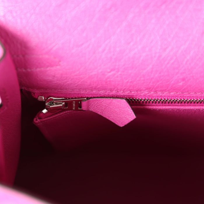 Handmade HKS 25 Rose Pourpre Ostrich Palladium Hardware - 图片 8
