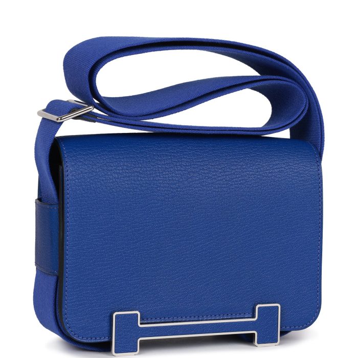 Handmade Bag HG Bleu Electric Chevre Palladium Hardware - 图片 2