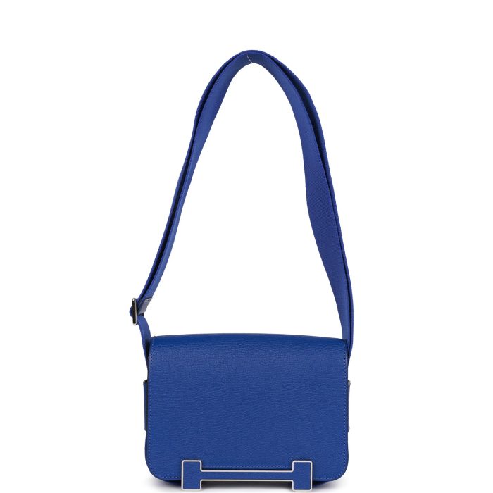 Handmade Bag HG Bleu Electric Chevre Palladium Hardware - 图片 5