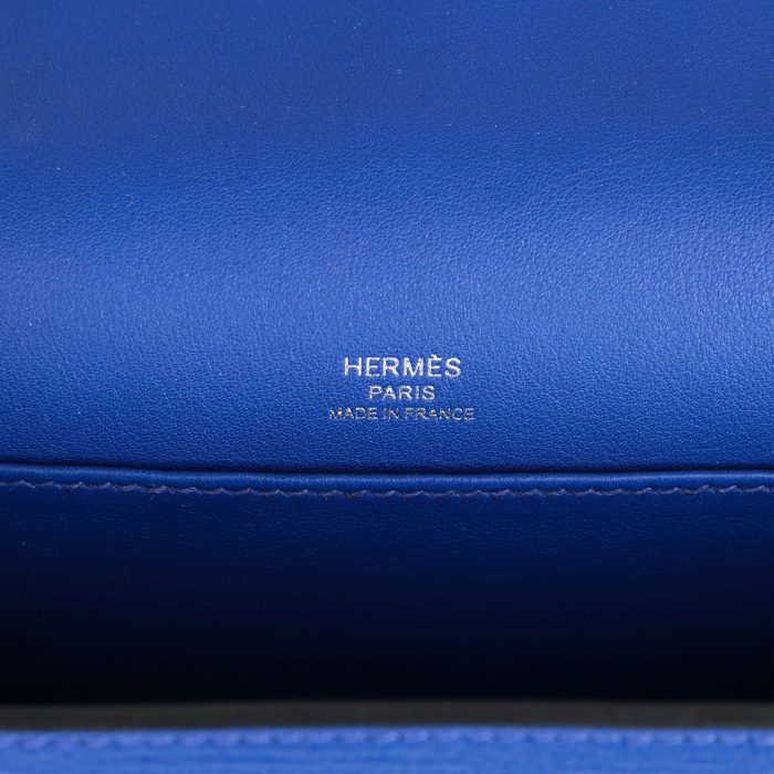 Handmade Bag HG Bleu Electric Chevre Palladium Hardware - 图片 6