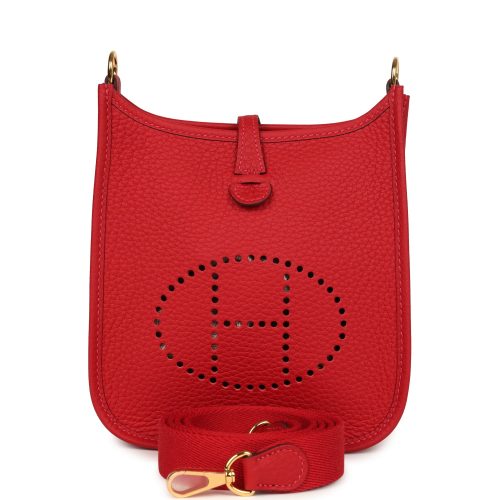 Handmade Bag HE TPM Vermillion Clemence Gold Hardware