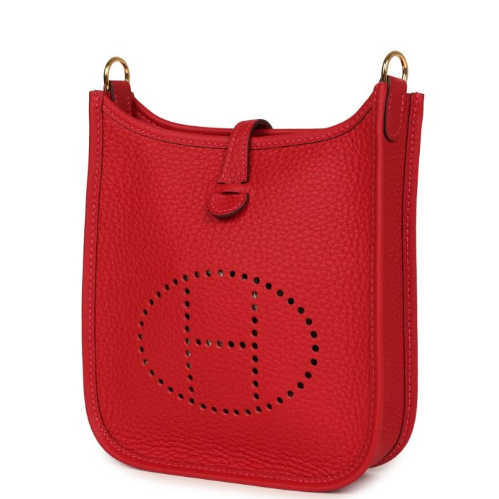 Handmade Bag HE TPM Vermillion Clemence Gold Hardware - 图片 3