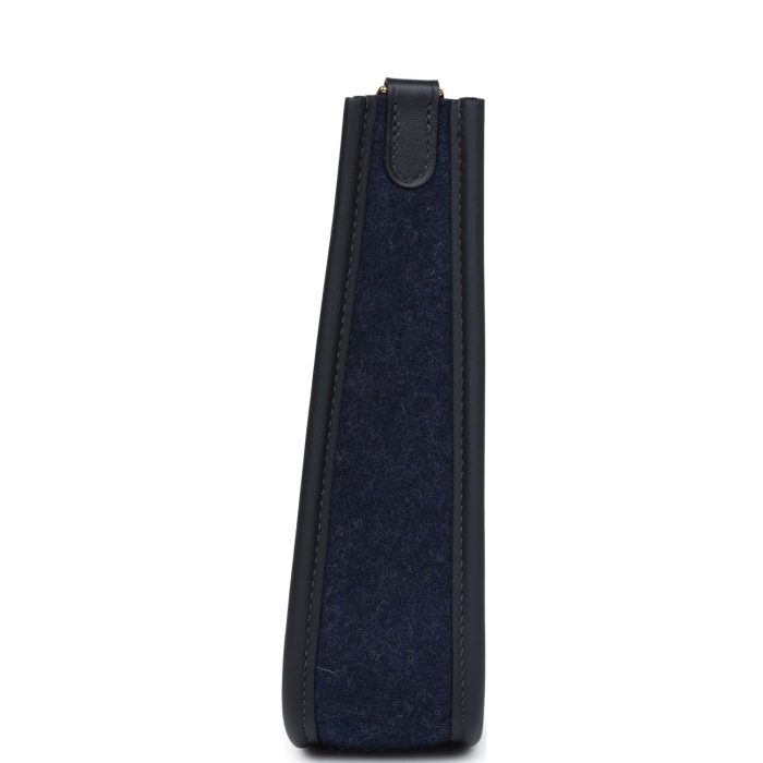 Handmade Bag HE TPM Bleu Nuit Feutre and Caban Swift Gold Hardware - 图片 4