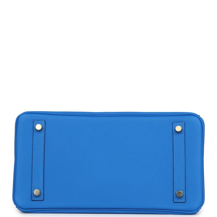 Handmade Bag HB 30 Bleu Hydra Togo Gold Hardware - 图片 8