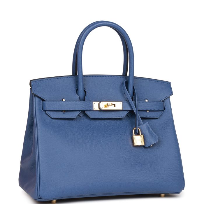 Handmade Bag HB 30 Bleu Brighton Epsom Gold Hardware - 图片 8