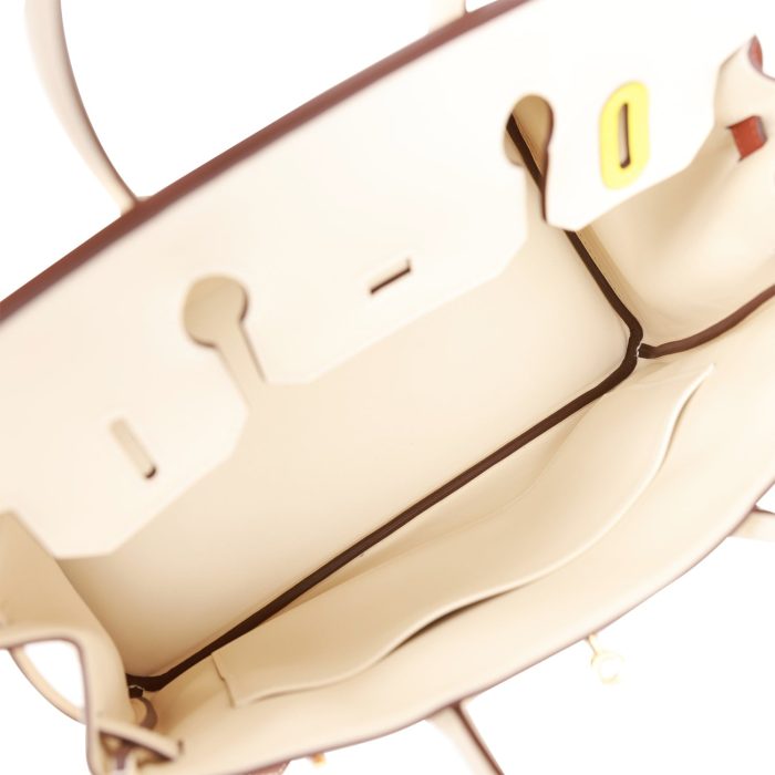 Handmade Bag HCB 30 Nata, Chai and Cuivre Swift Gold Hardware - 图片 7