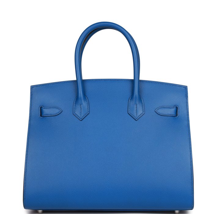 Handmade Bag HB Sellier 30 Bleu France Epsom Palladium Hardware - 图片 4