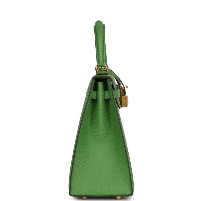 Handmade HKS 25 Vert Yucca Epsom Gold Hardware - 图片 3