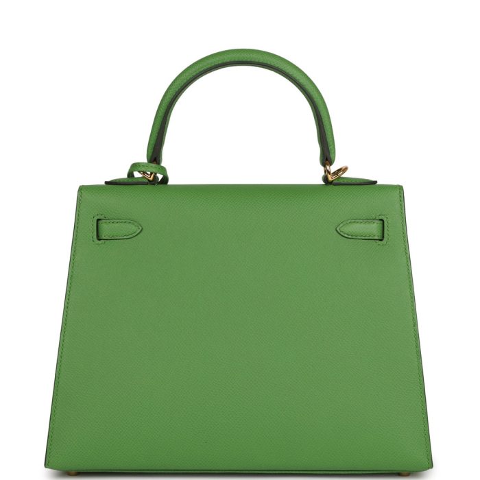 Handmade HKS 25 Vert Yucca Epsom Gold Hardware - 图片 4