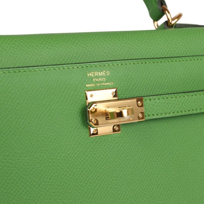 Handmade HKS 25 Vert Yucca Epsom Gold Hardware - 图片 6