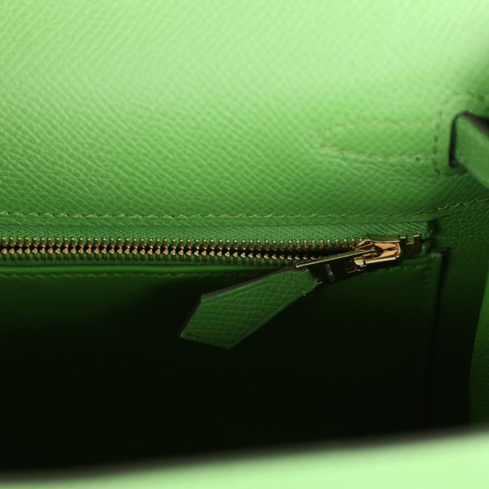 Handmade HKS 25 Vert Yucca Epsom Gold Hardware - 图片 8