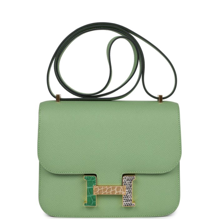 Handmade Bag HC 18 Vert Criquet Epsom Marquette Hardware