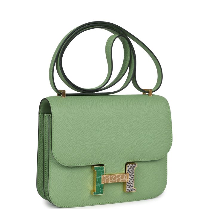 Handmade Bag HC 18 Vert Criquet Epsom Marquette Hardware - 图片 2