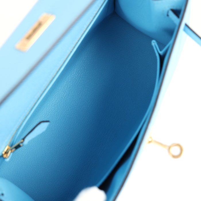 Handmade HKS 25 Celeste Epsom Gold Hardware - 图片 8