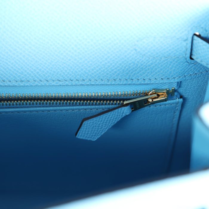 Handmade HKS 25 Celeste Epsom Gold Hardware - 图片 9