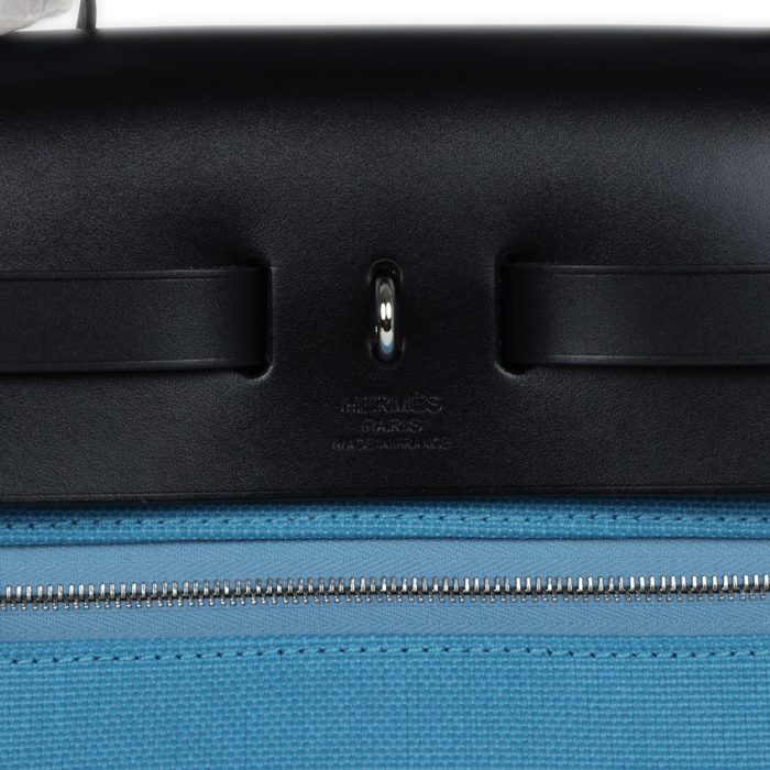 Handmade Bag HHZ PM 31 Blue Jean Toile H and Black Vache Hunter Palladium Hardware - 图片 8