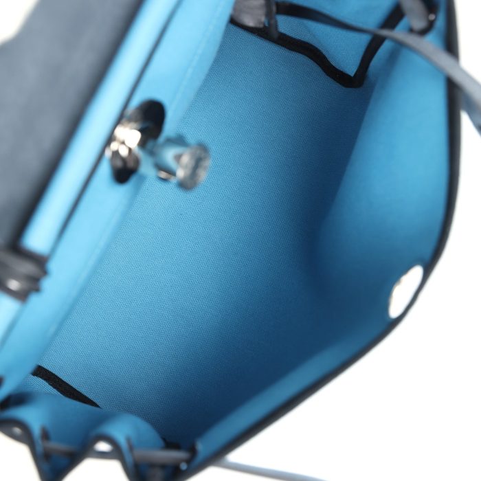 Handmade Bag HHZ PM 31 Blue Jean Toile H and Black Vache Hunter Palladium Hardware - 图片 9