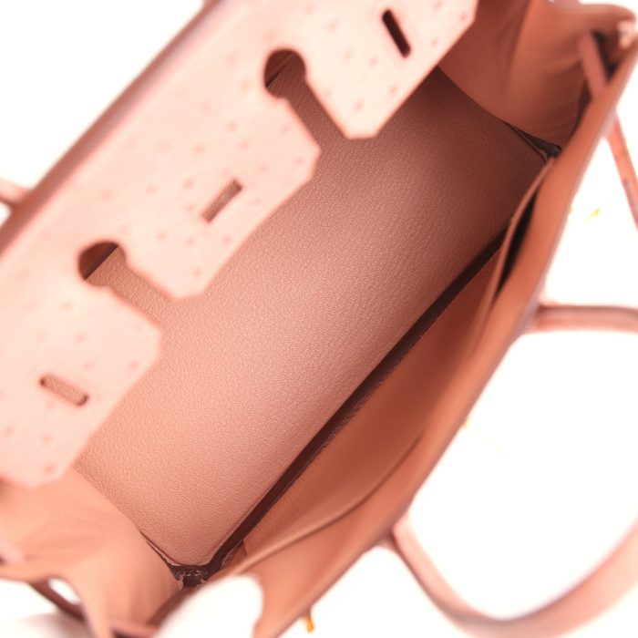 Handmade Bag HB 25 Terre Cuite Ostrich Gold Hardware：圖片 7