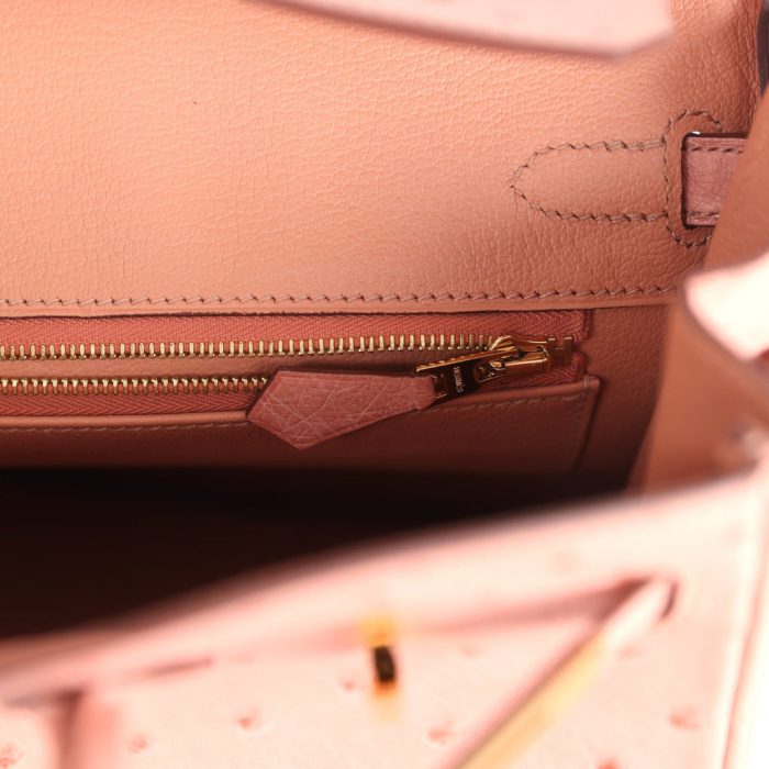 Handmade Bag HB 25 Terre Cuite Ostrich Gold Hardware：圖片 8