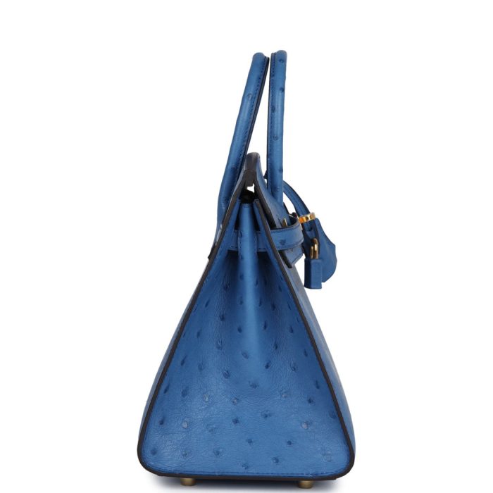 Handmade Bag HB Sellier 25 Mykonos Ostrich Gold Hardware - 图片 3