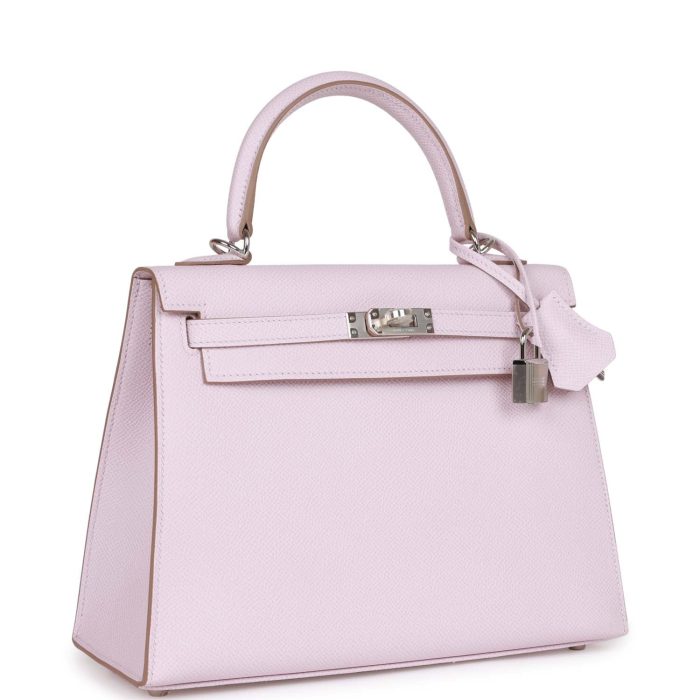 Handmade HKS 25 Mauve Pale Epsom Palladium Hardware - 图片 2