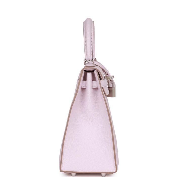 Handmade HKS 25 Mauve Pale Epsom Palladium Hardware - 图片 3