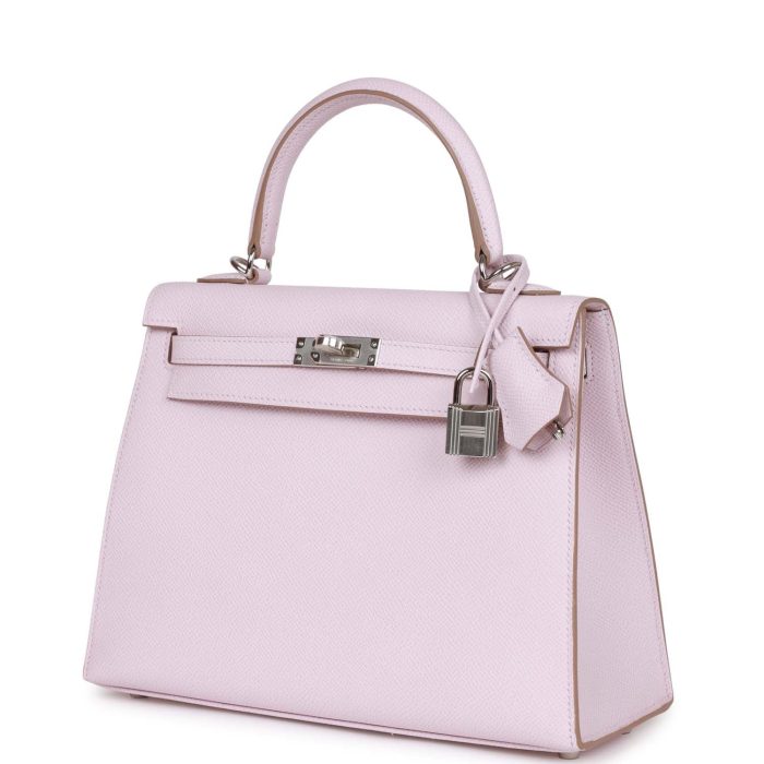Handmade HKS 25 Mauve Pale Epsom Palladium Hardware - 图片 5