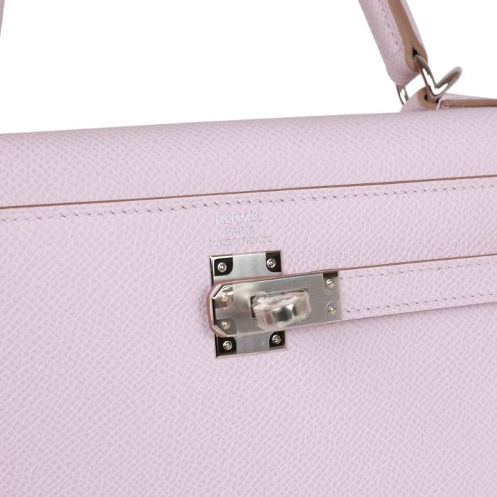 Handmade HKS 25 Mauve Pale Epsom Palladium Hardware - 图片 7